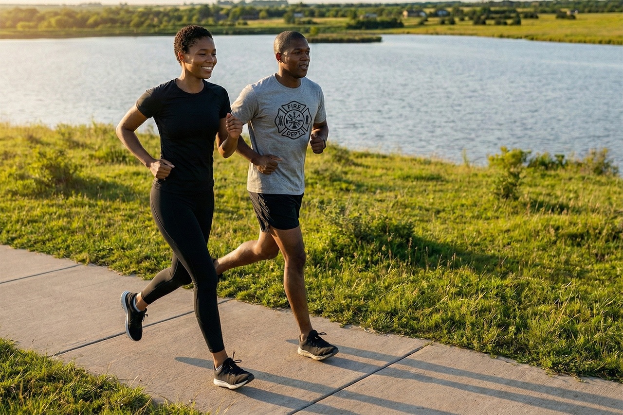 Couple Running on Trail at Meraki Cropped