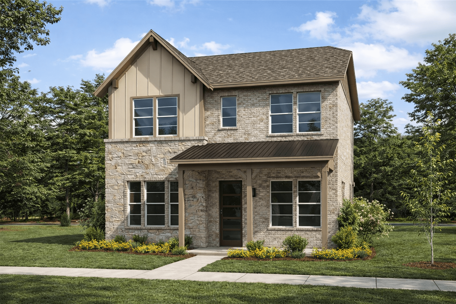 Mayfield new construction home at Meraki in Forney TX