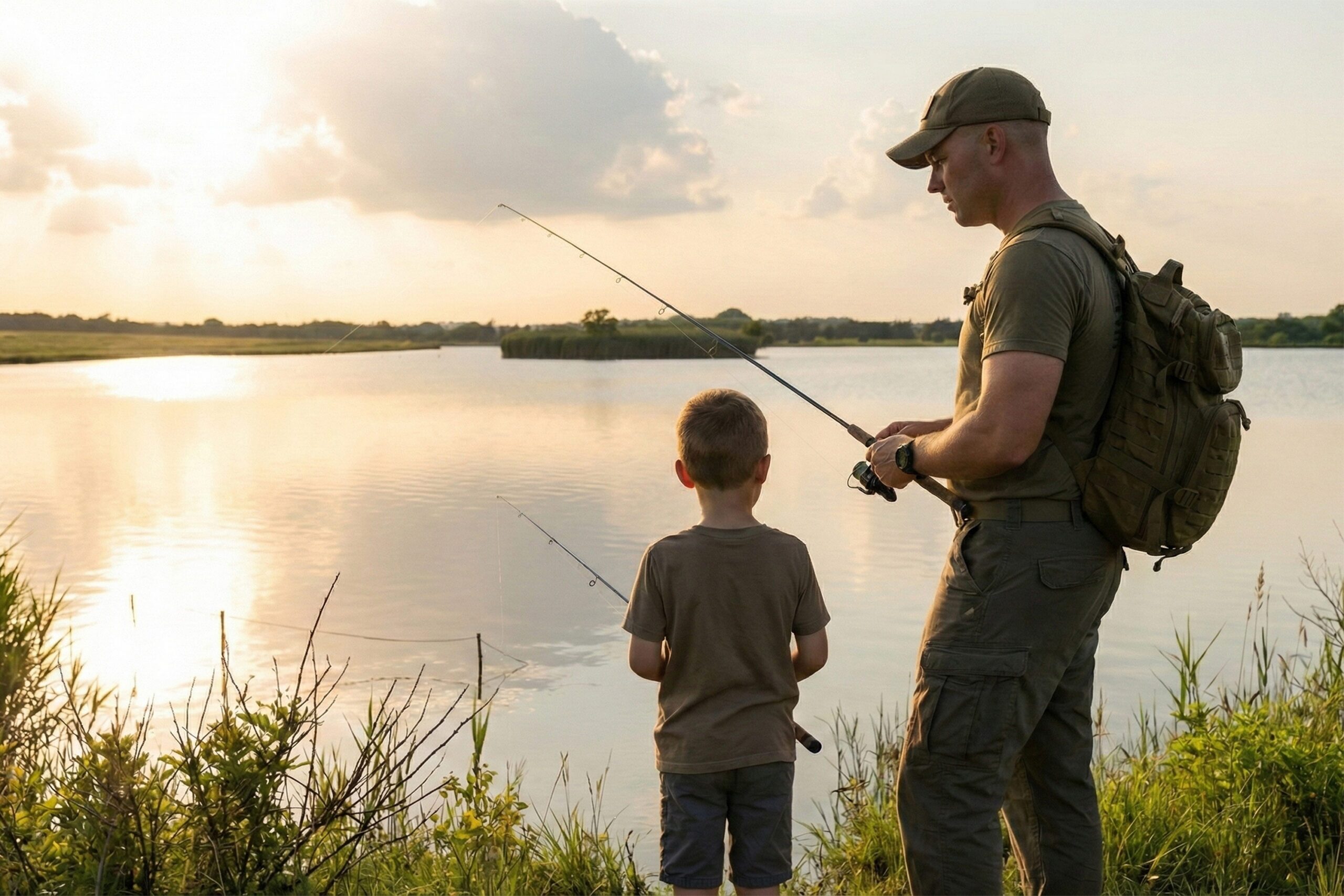 Father Son Fishing at Meraki